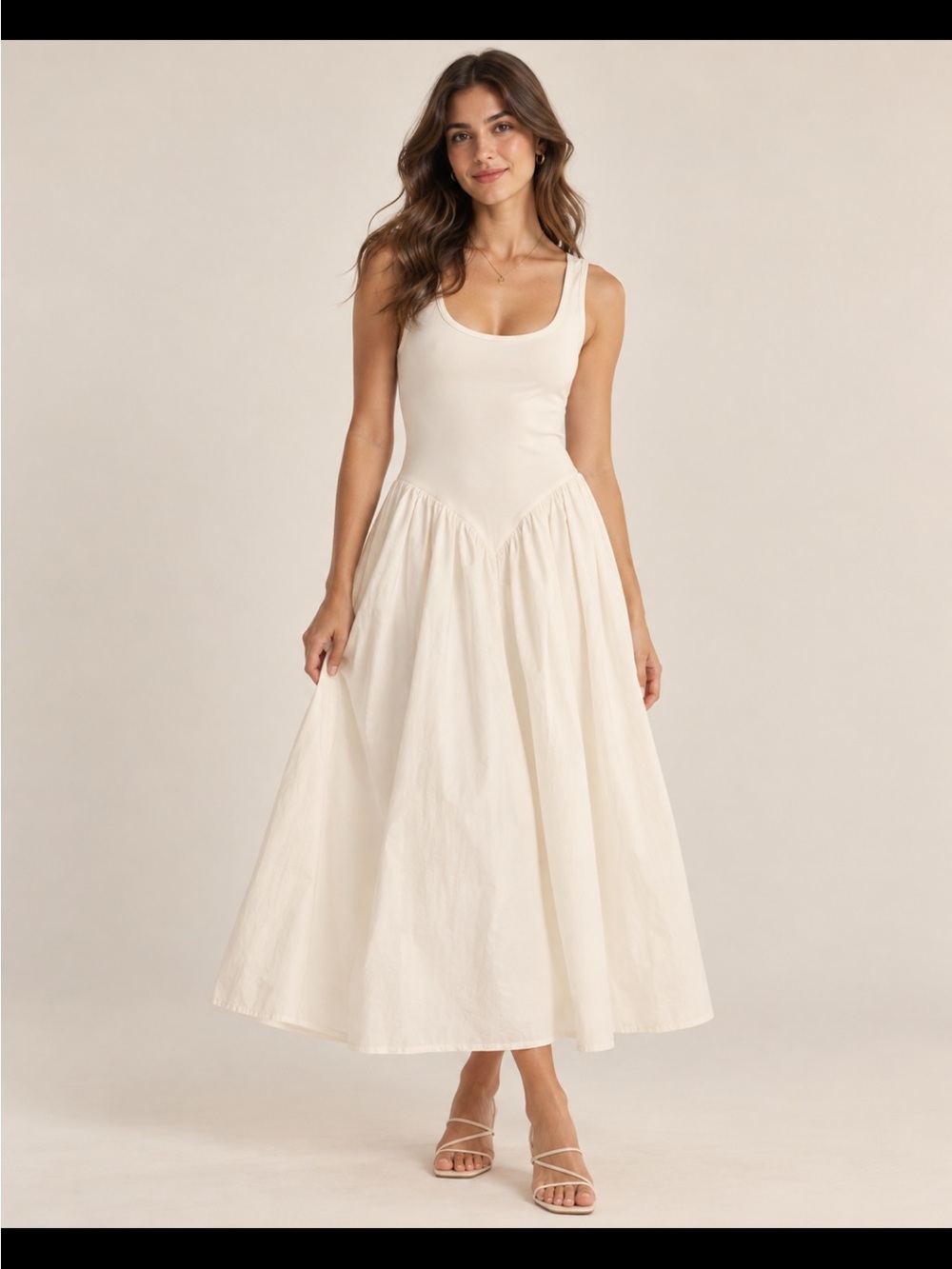 Oak and Trellis white maxi dress small